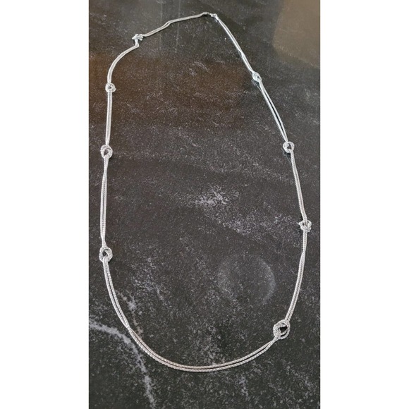 Vintage Silver Knotted Bubble Necklace - Picture 5 of 14